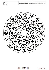 Mandala boyama sayfaları